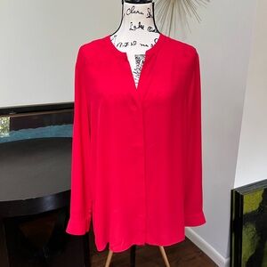 Adrienne Vittadini Red Blouse Size XL